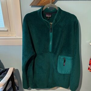 Patagonia Teal Quarter-Zip Fleece Sweatshirt